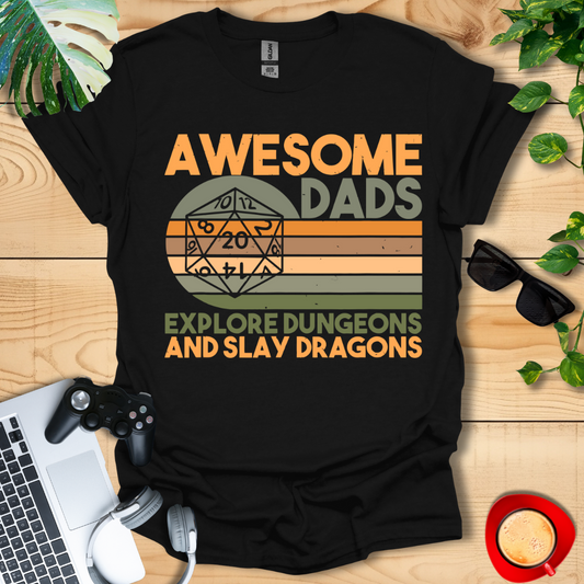 Awesome Dads Slay Dragons Unisex T-shirts