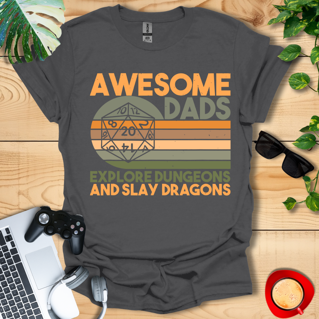 Awesome Dads Slay Dragons Unisex T-shirts