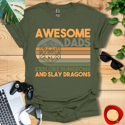 Awesome Dads Slay Dragons Unisex T-shirts