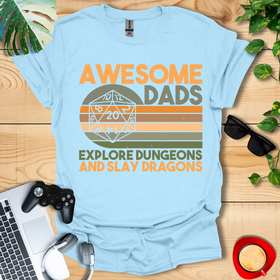 Awesome Dads Slay Dragons Unisex T-shirts