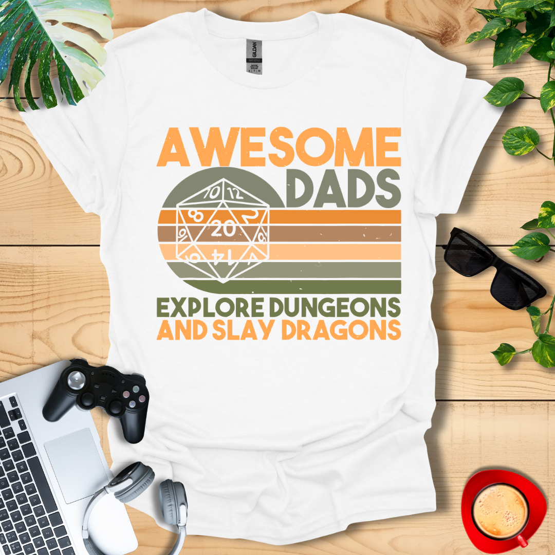 Awesome Dads Slay Dragons Unisex T-shirts